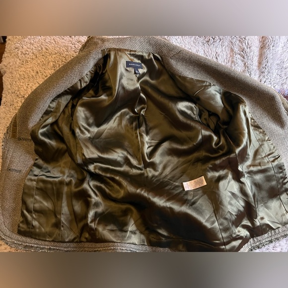 Sage Green Vintage Banana Republic Tweed Women's Blazer - Picture 6 of 7